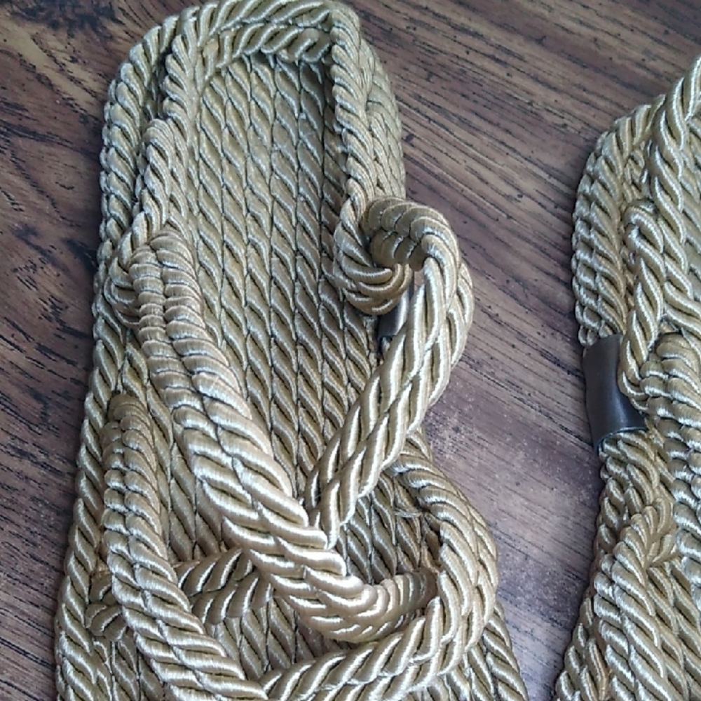 Twisted Gold Rope 🪢 Sandals Size EU 37 /US 6 - Picture 4 of 14